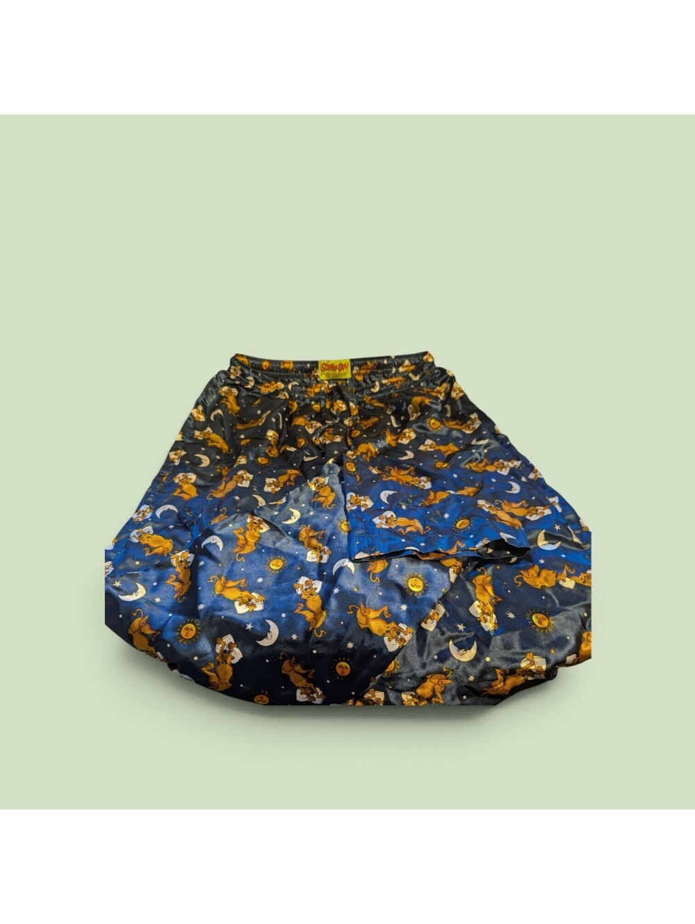 Scooby-Doo Men's Medium Satin Pajama Pants with Cartoon Print
